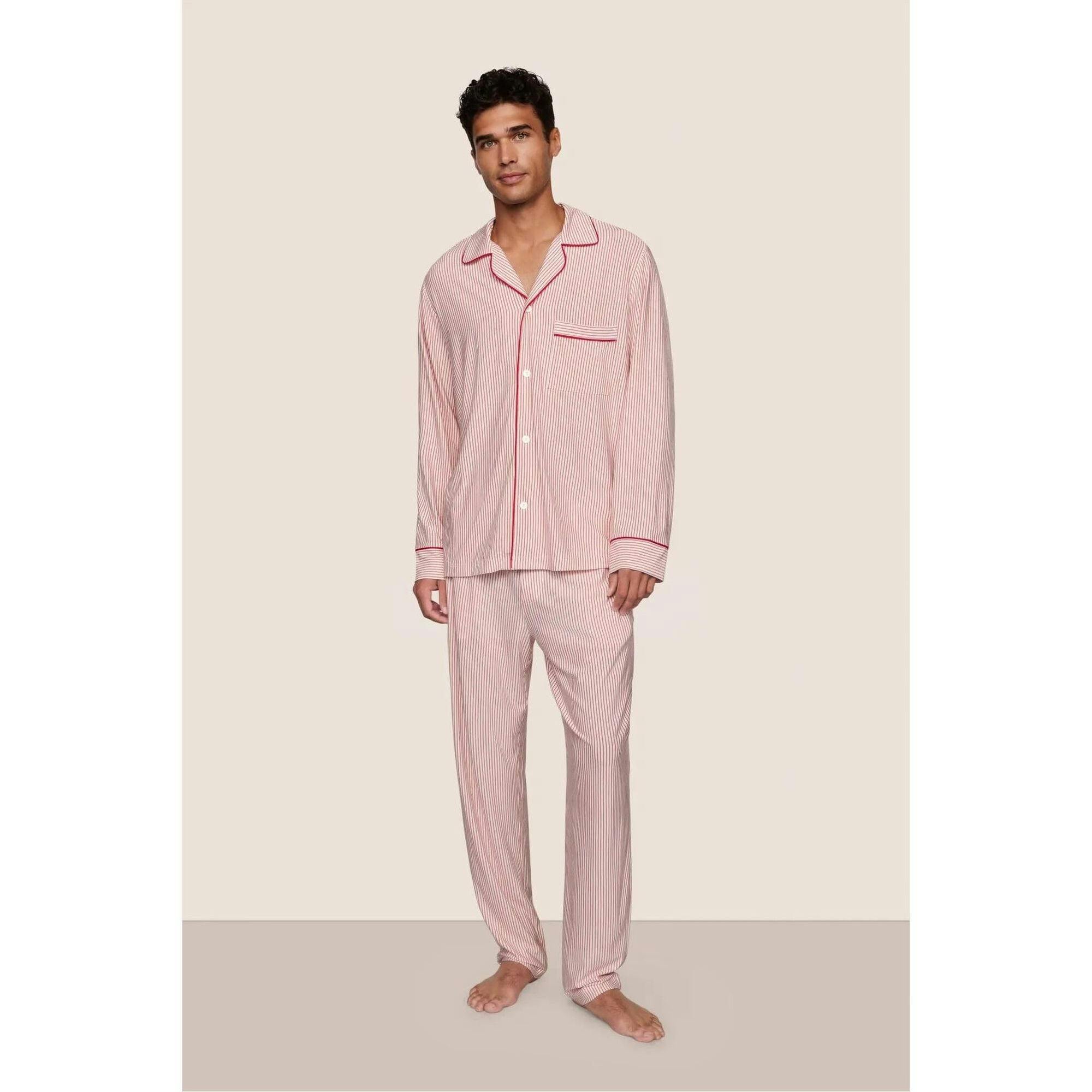 William Printed TENCEL Modal PJ Set, Red