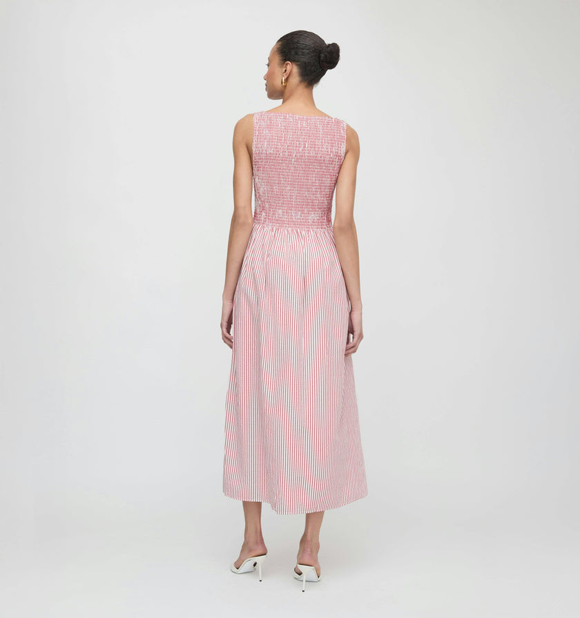 The Cosima Nap Dress - Red Ticking Stripe