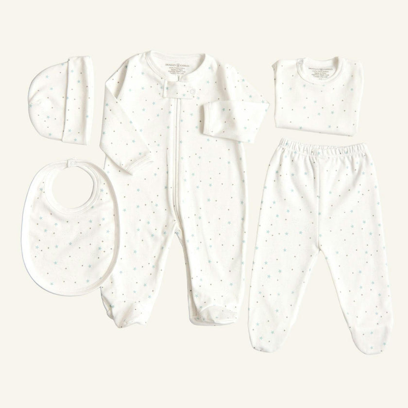 Stars Print Baby Essentials Gift Box- Set of 6