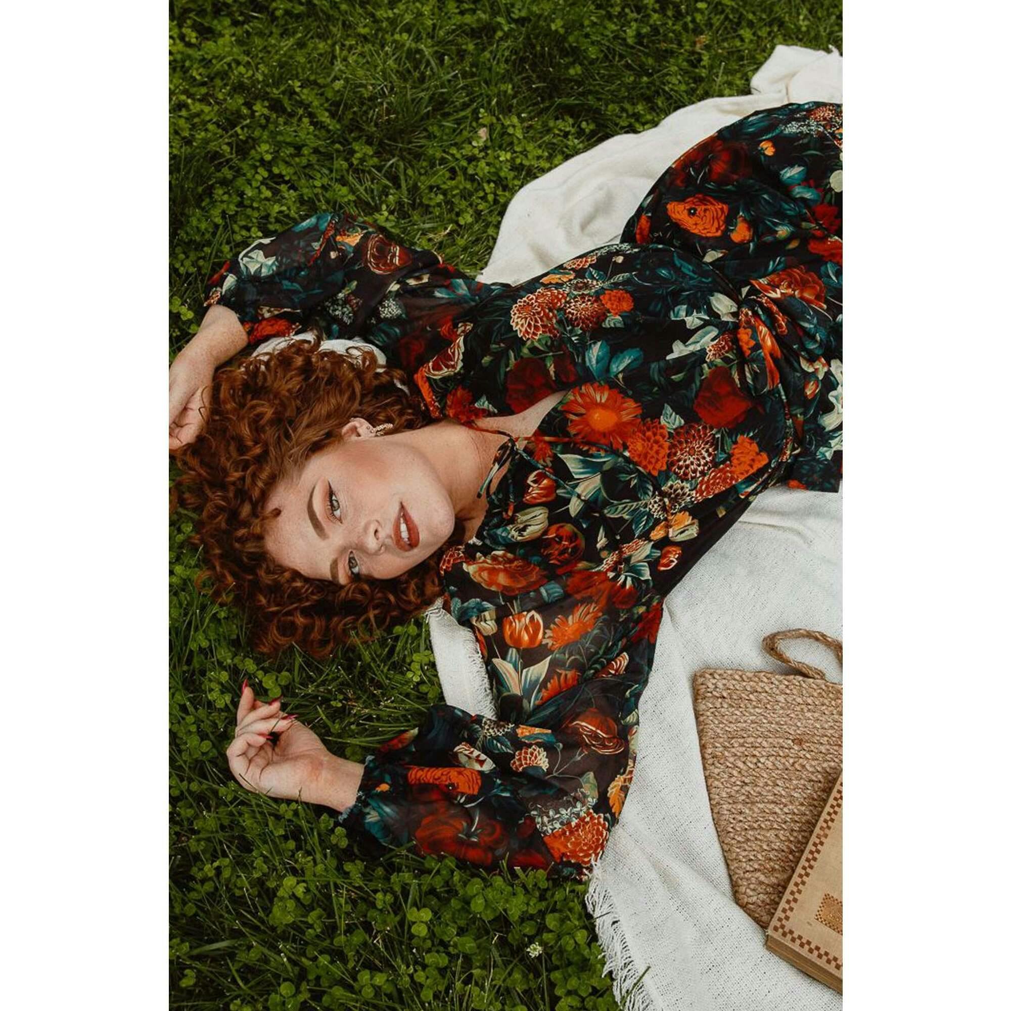 Imogen Dress in Moody Floral