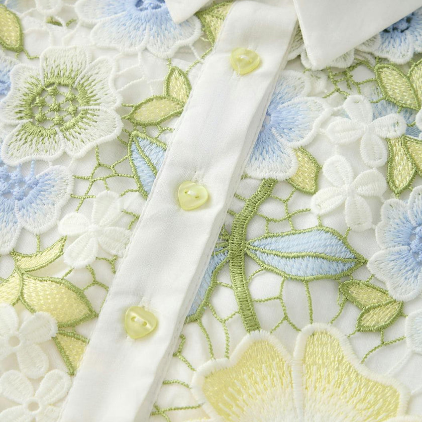 Vienna Embroidered Mini Dress