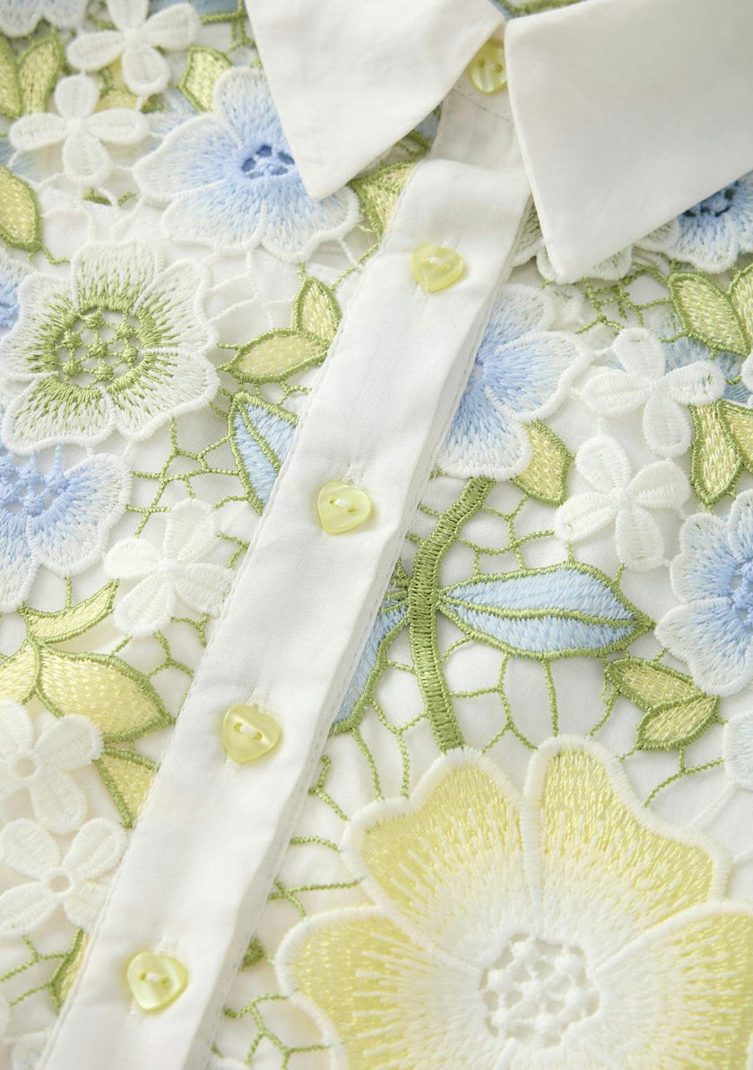 Vienna Embroidered Mini Dress