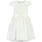 Florence Embroidered Cotton Bow Girls Occasion Dress
