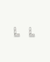 Monogram Studs in Silver