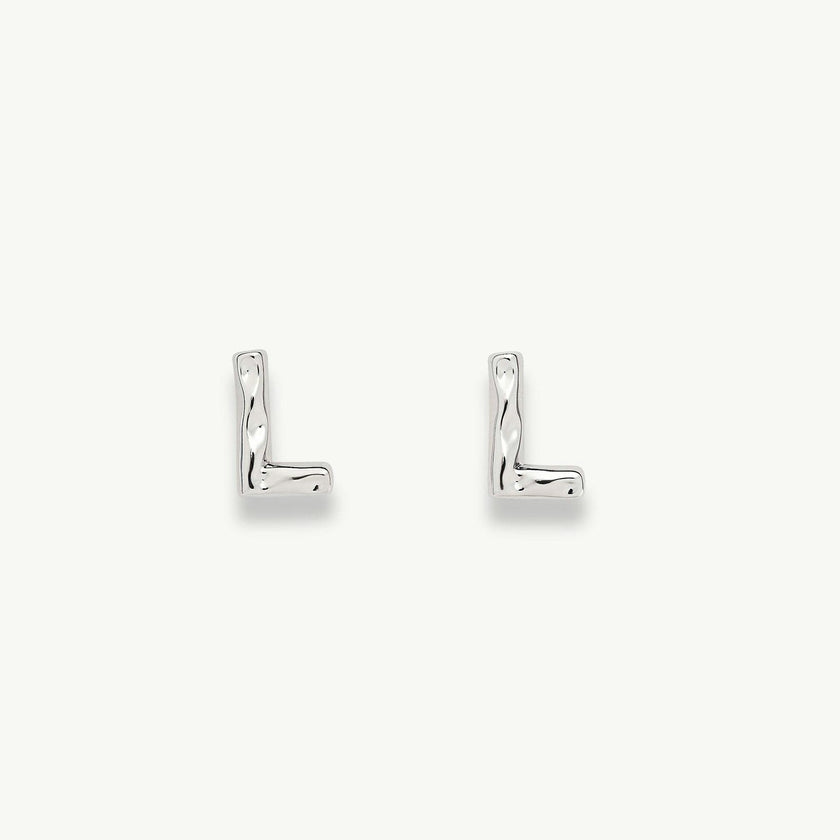 Monogram Handmade Gold Plated Stud Earring