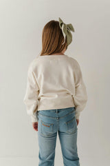 Girls Drop Shoulder Blouson Sweatshirt in Floral Garden
