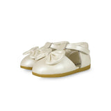 Moane Shoes | Off White Metallic Leather