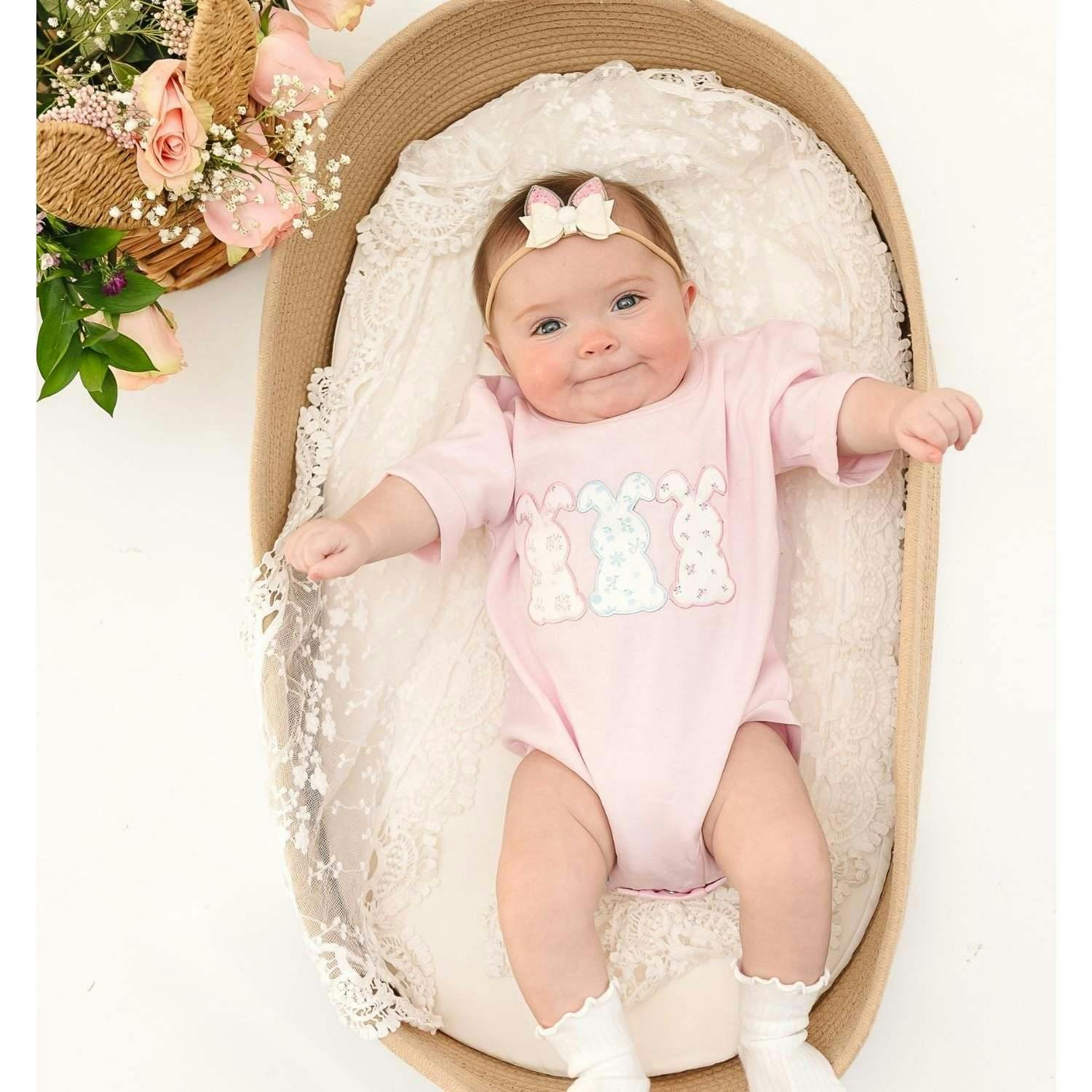 Shaker Easter Bunny Ear Bow Baby Headband