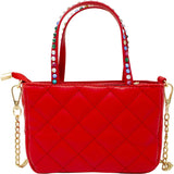 Quilted Rhinestone Tote Bag