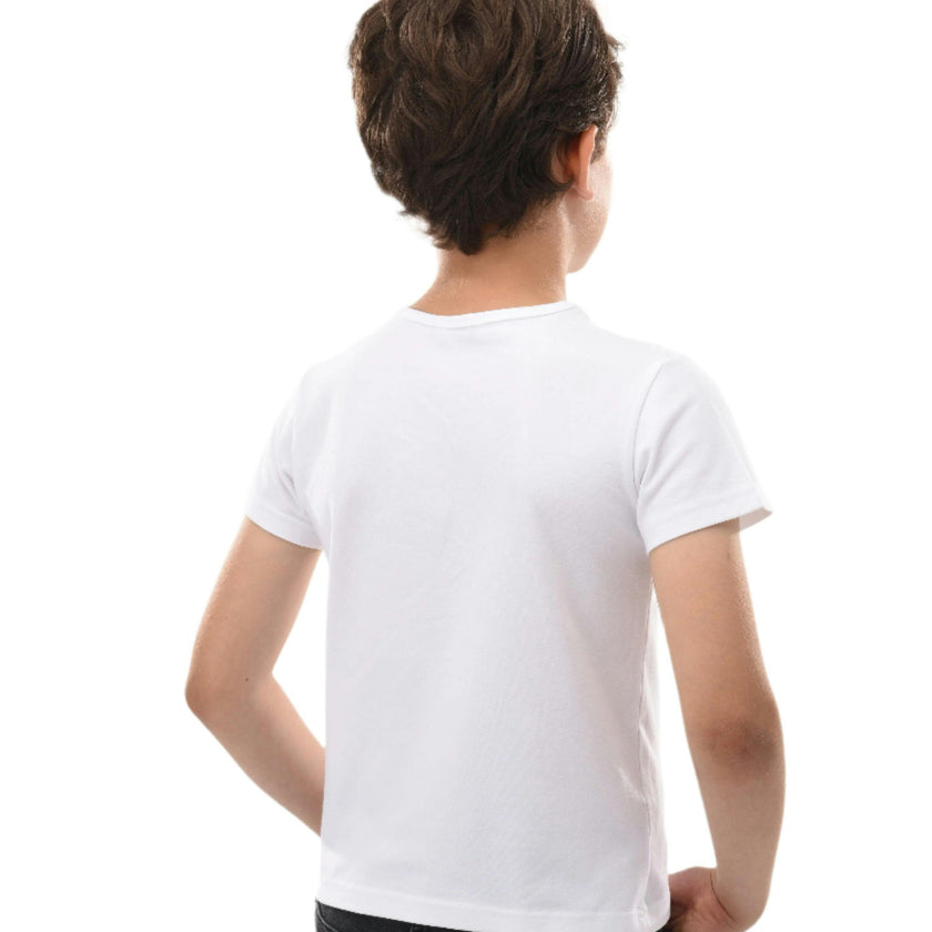 White Solid Cotton T-Shirt