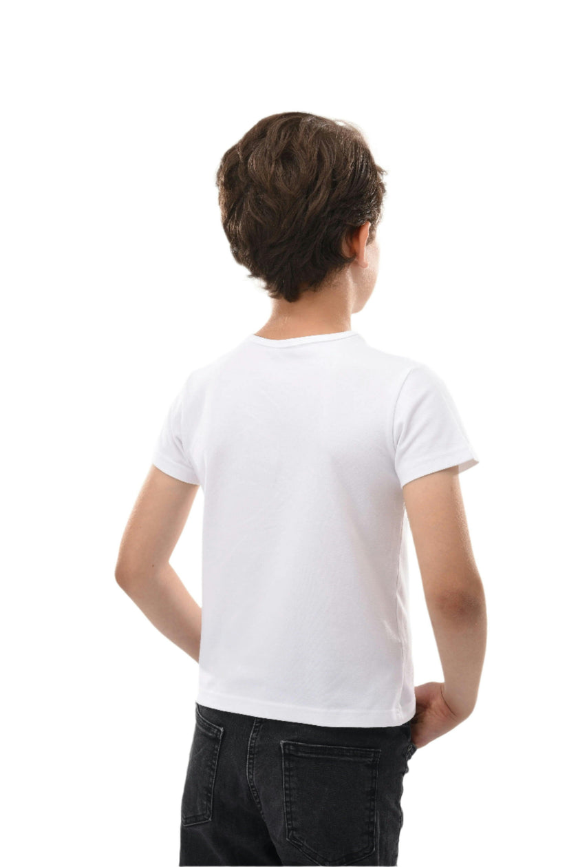 White Solid Cotton T-Shirt