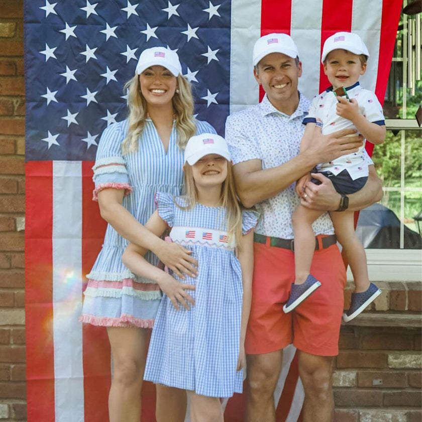 American Flag Bow Baseball Hat (Youth, Junior)