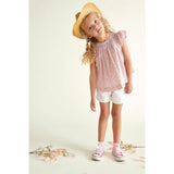Made With Liberty Fabric Smocked Girls Blouse Isabella