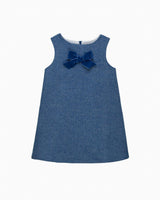 Georgina Bow Dress in Blue