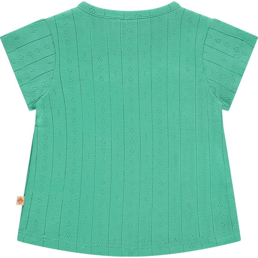 Pointelle Short Sleeve Top