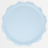 Blue Decorative Edge Compostable Dinner Plates