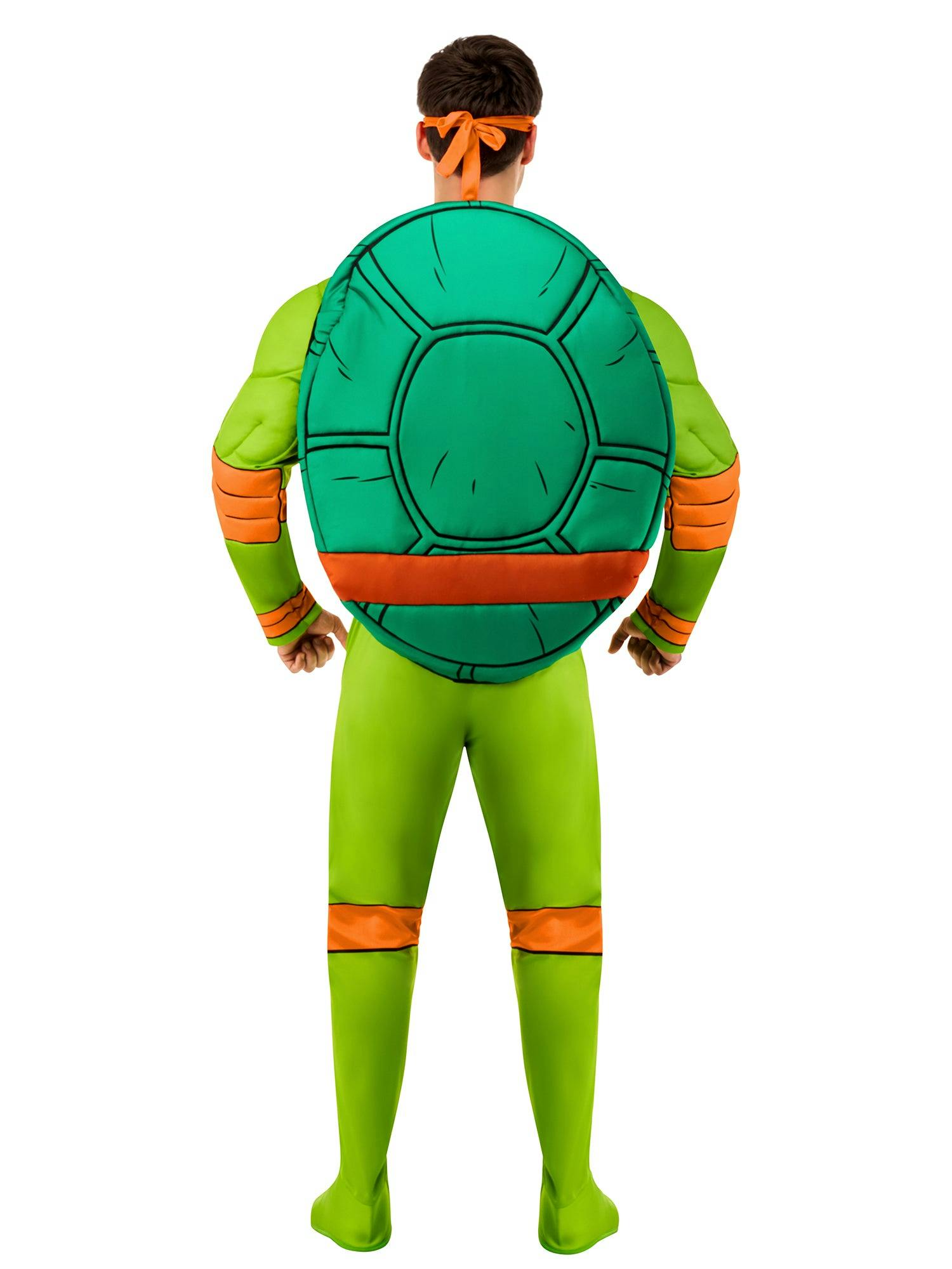 Men's Retro Teenage Mutant Ninja Turtles Michelangelo Padded Jumpsuit Costume - Deluxe