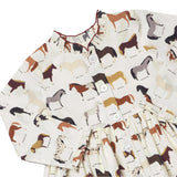Girls Autumn Dress - Horse Breeds