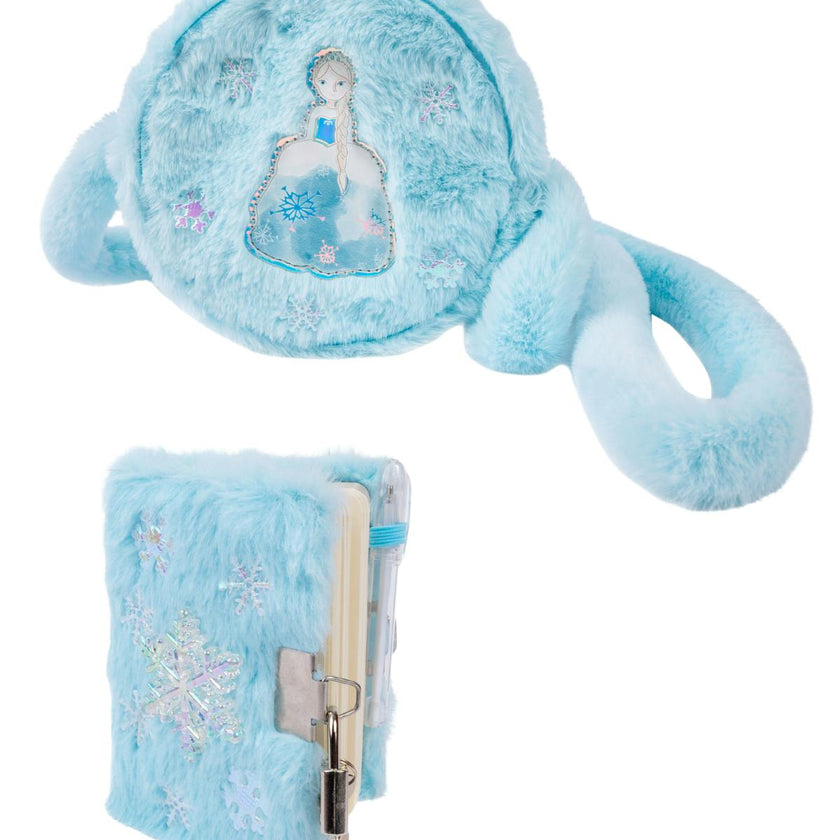 Sisters Forever Furry Purse and Journal 2pc Bundle