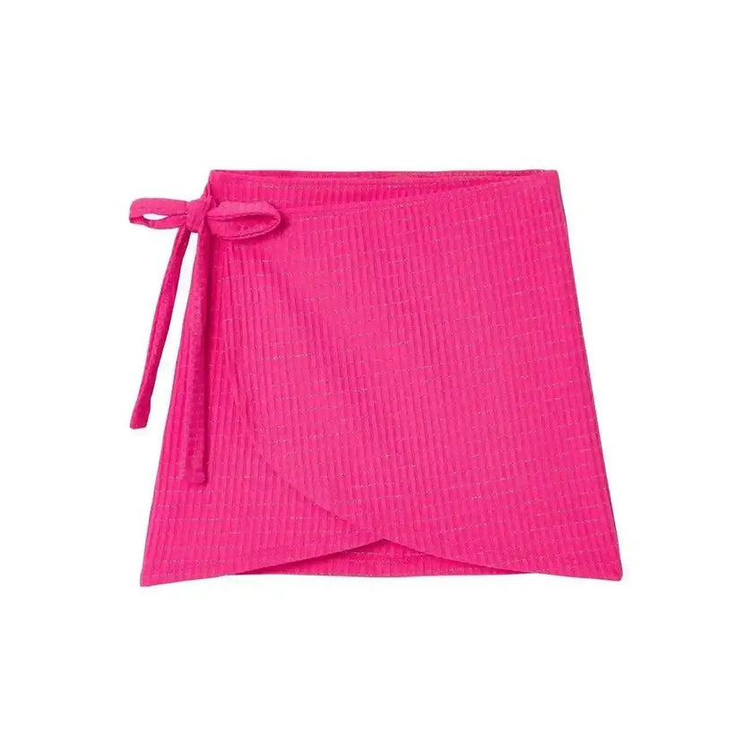 Knotted skirt, pink lurex | CALYPSO SKIRT