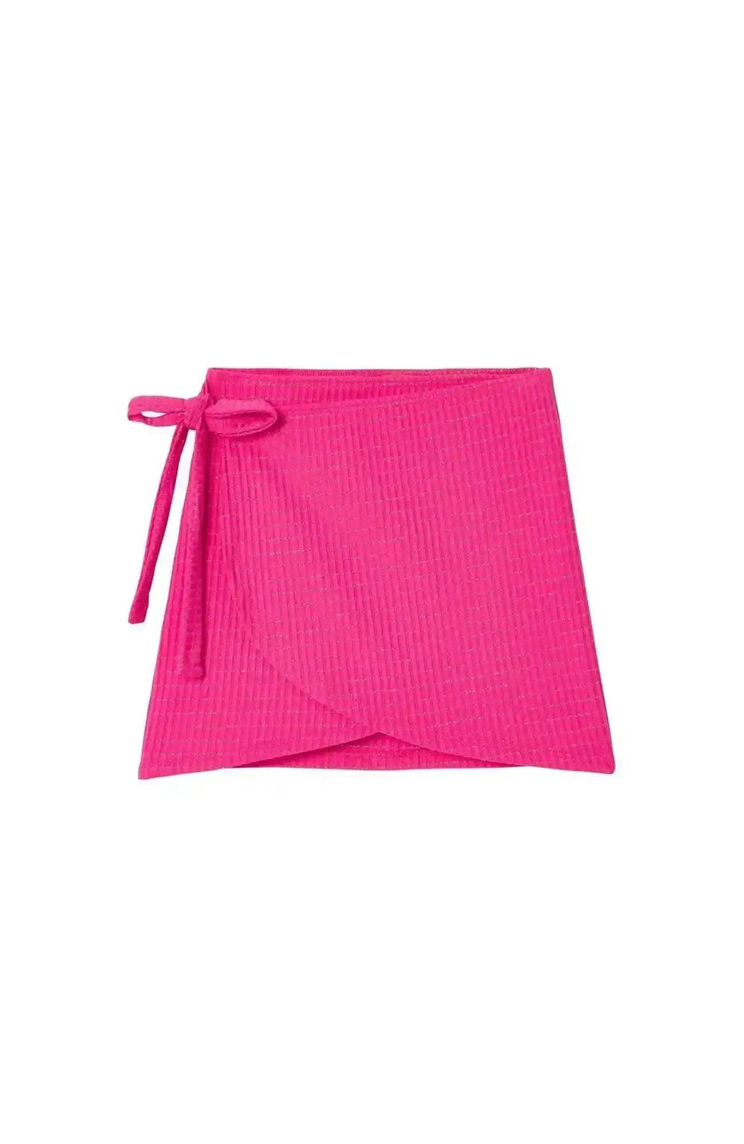 Knotted skirt, pink lurex | CALYPSO SKIRT