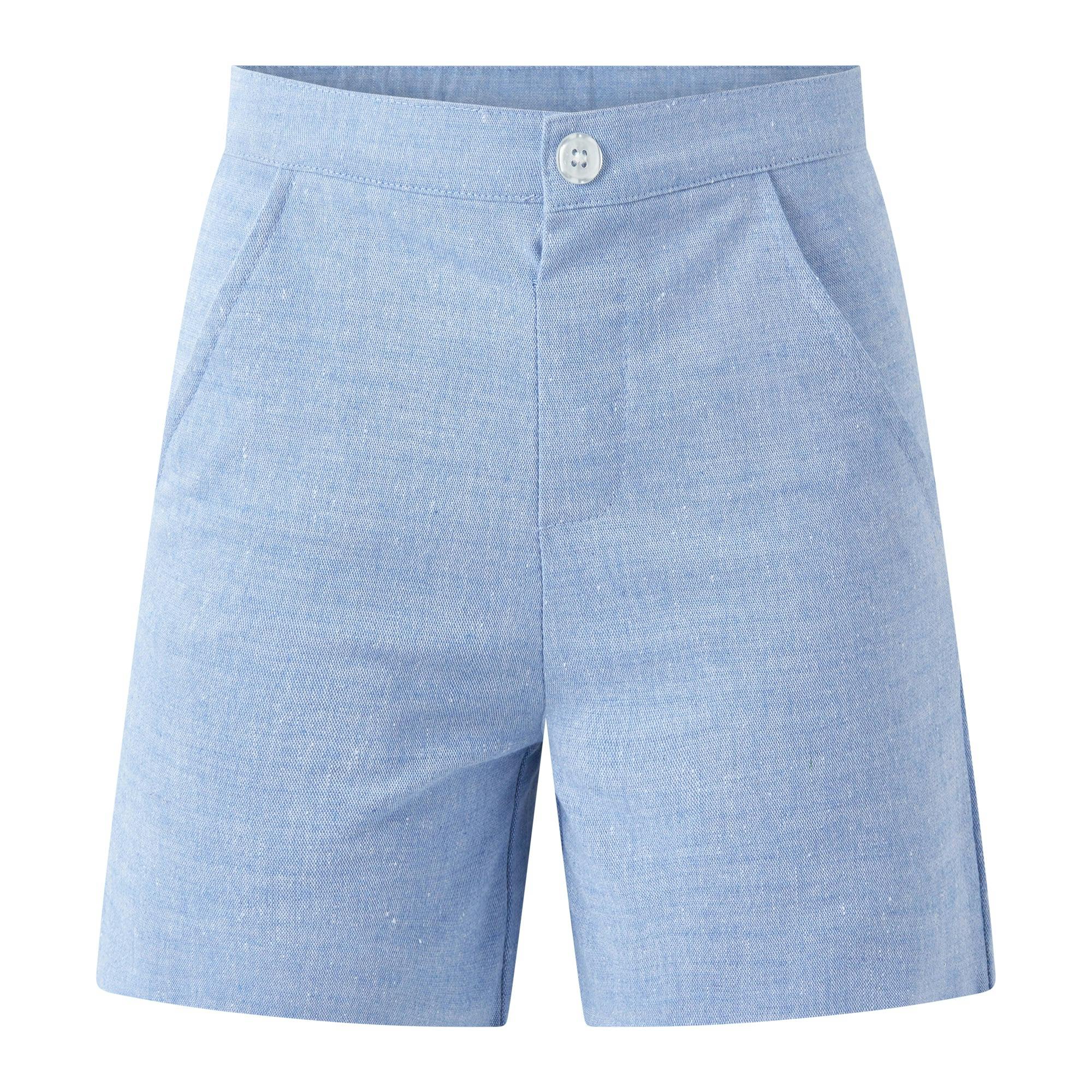 Blue Chambray Shorts