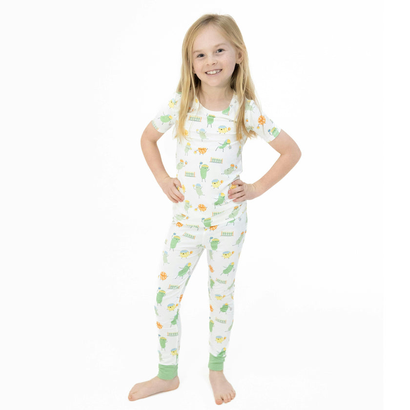 Pickles Playing Pickleball - Short Sleeve Loungewear Set
