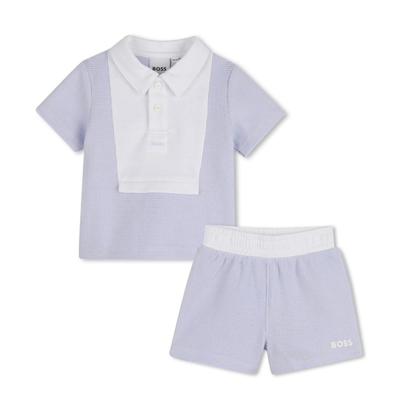 Light Blue Polo Baby Set