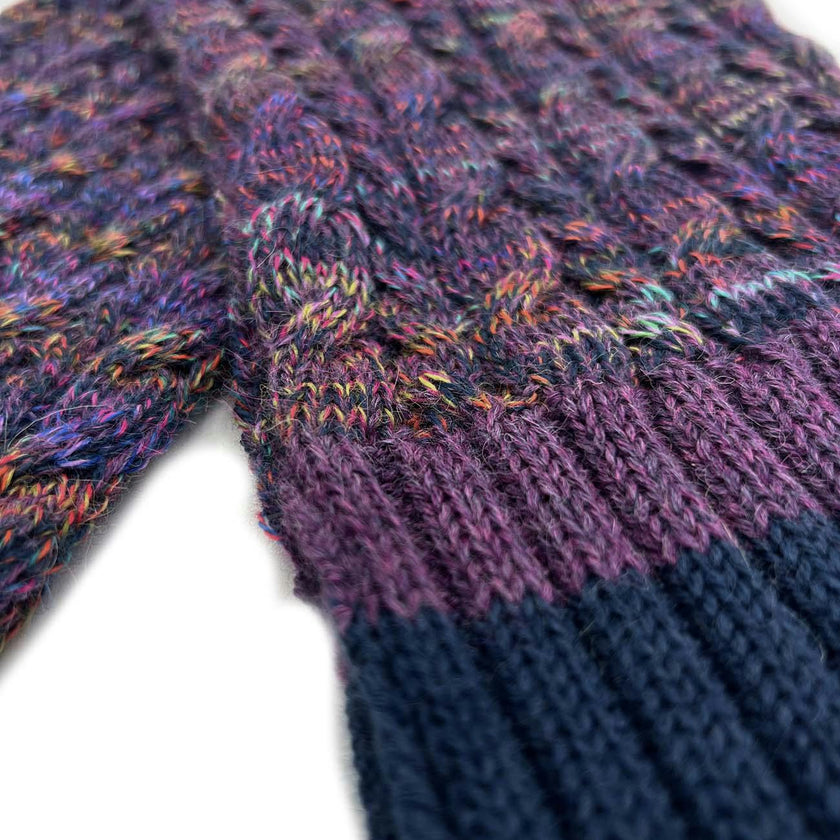 Kids Braided Rib Trim Scarf