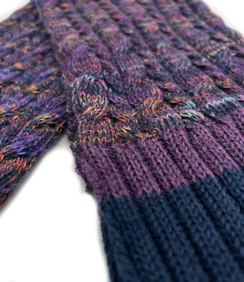Kids Braided Rib Trim Scarf