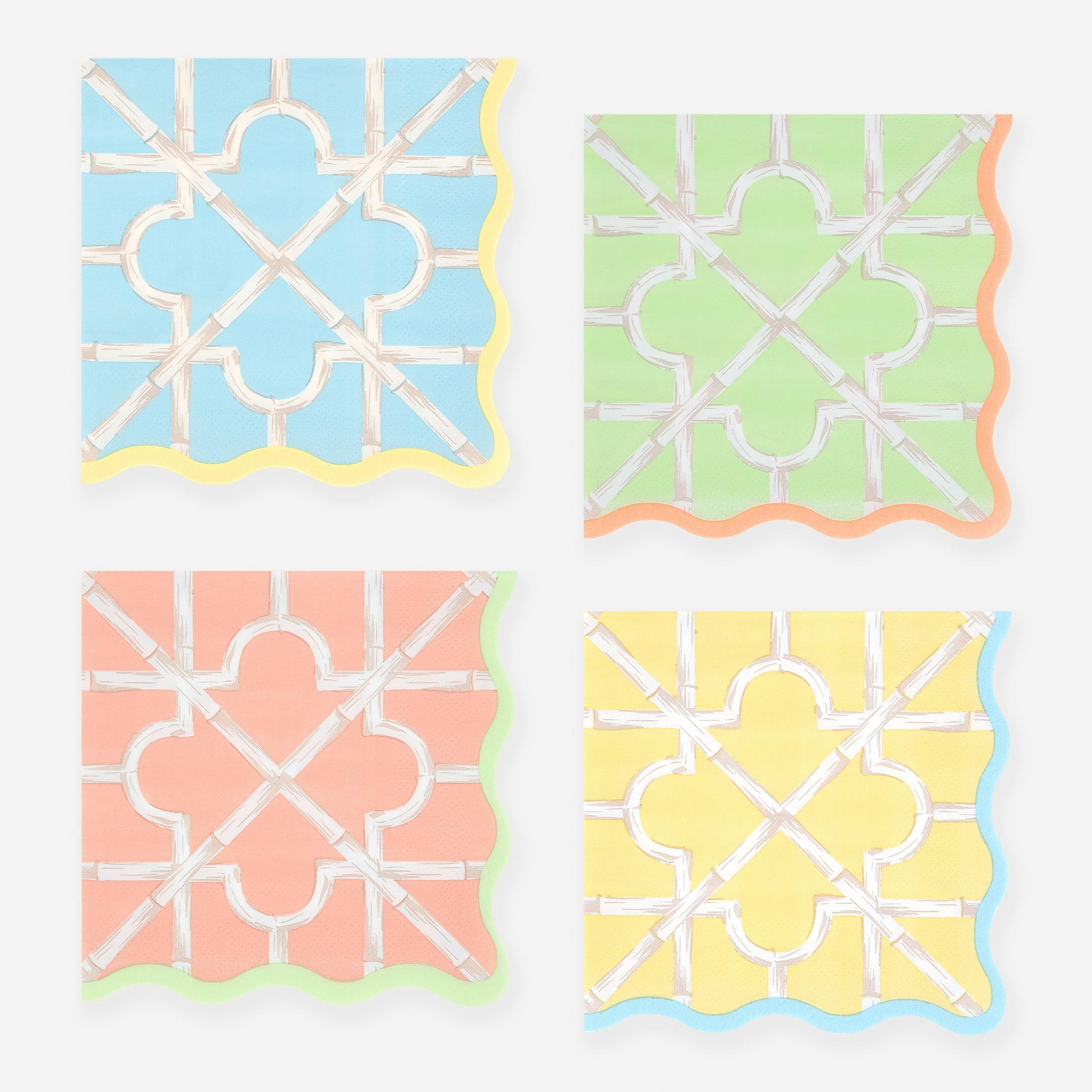 Bamboo Pattern Small Napkins
