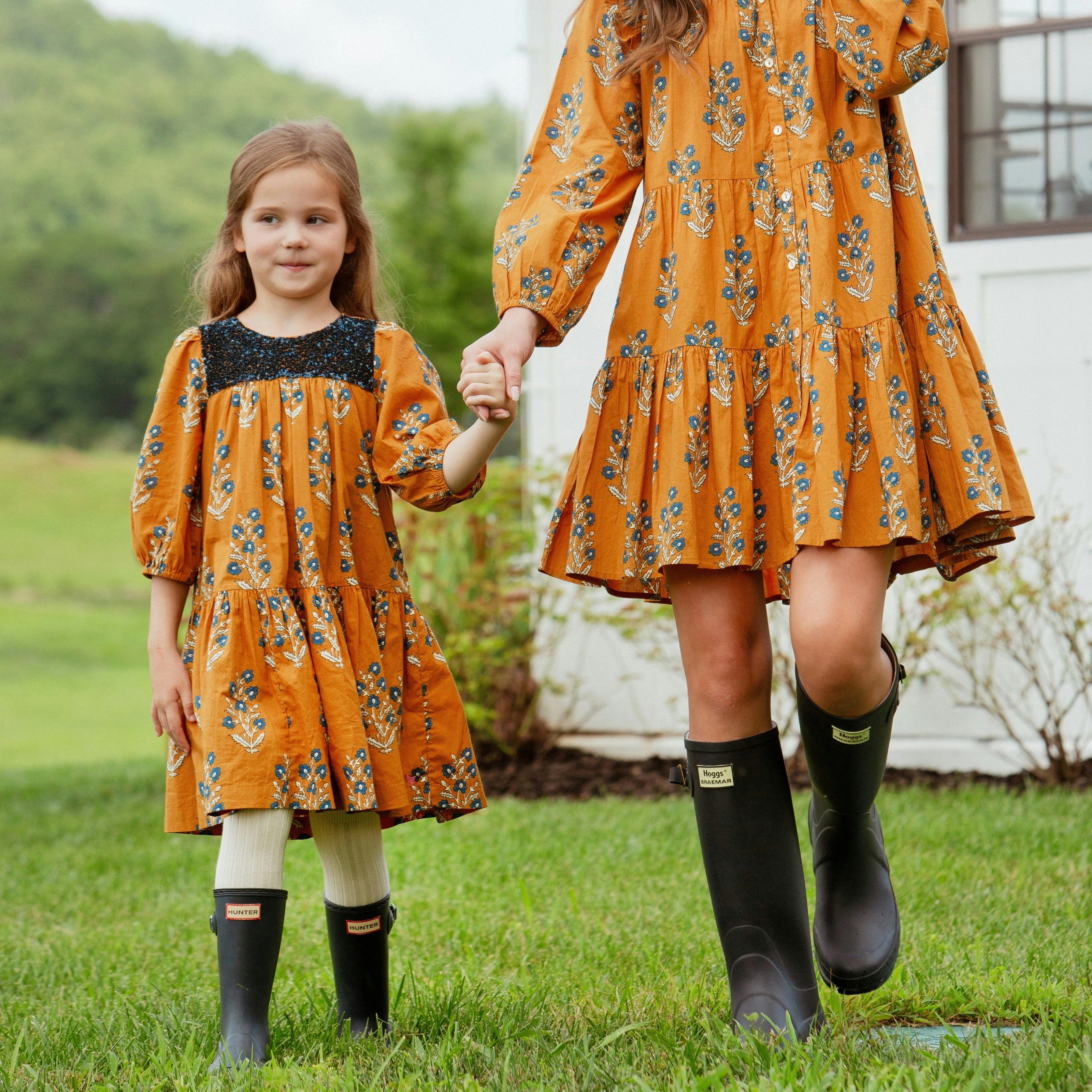 Girls Fiona Dress - Harvest Dewdrop