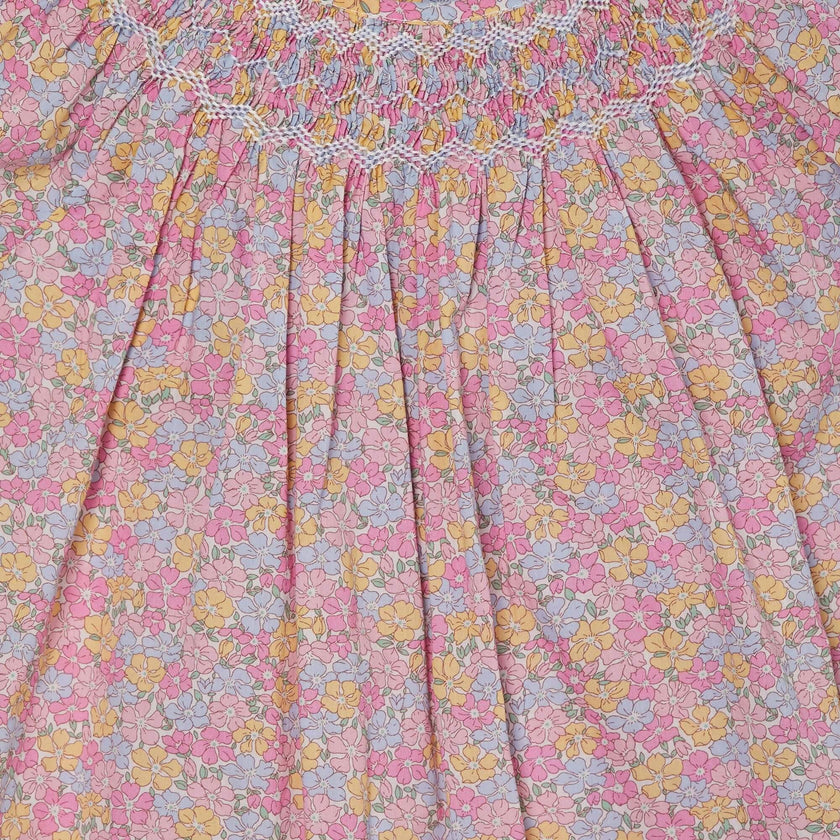Made With Liberty Fabric Smocked Girls Blouse Isabella