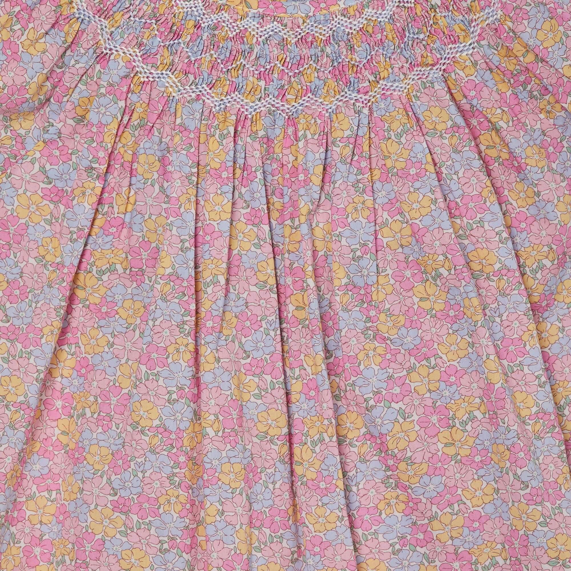 Made With Liberty Fabric Smocked Girls Blouse Isabella