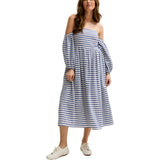 Sara Bardot Neck Midi Dress