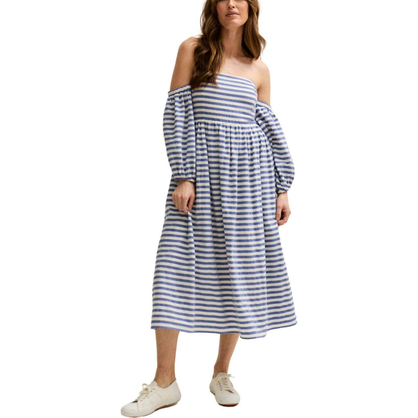 Sara Bardot Neck Midi Dress