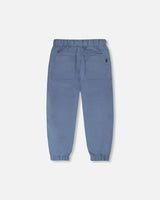 Parachute Jogger With Patch Pockets Blue Grey