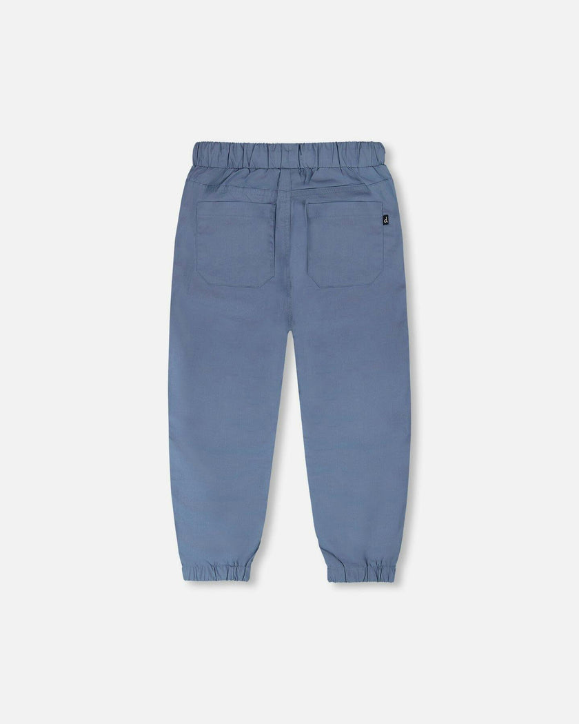 Parachute Jogger With Patch Pockets Blue Grey