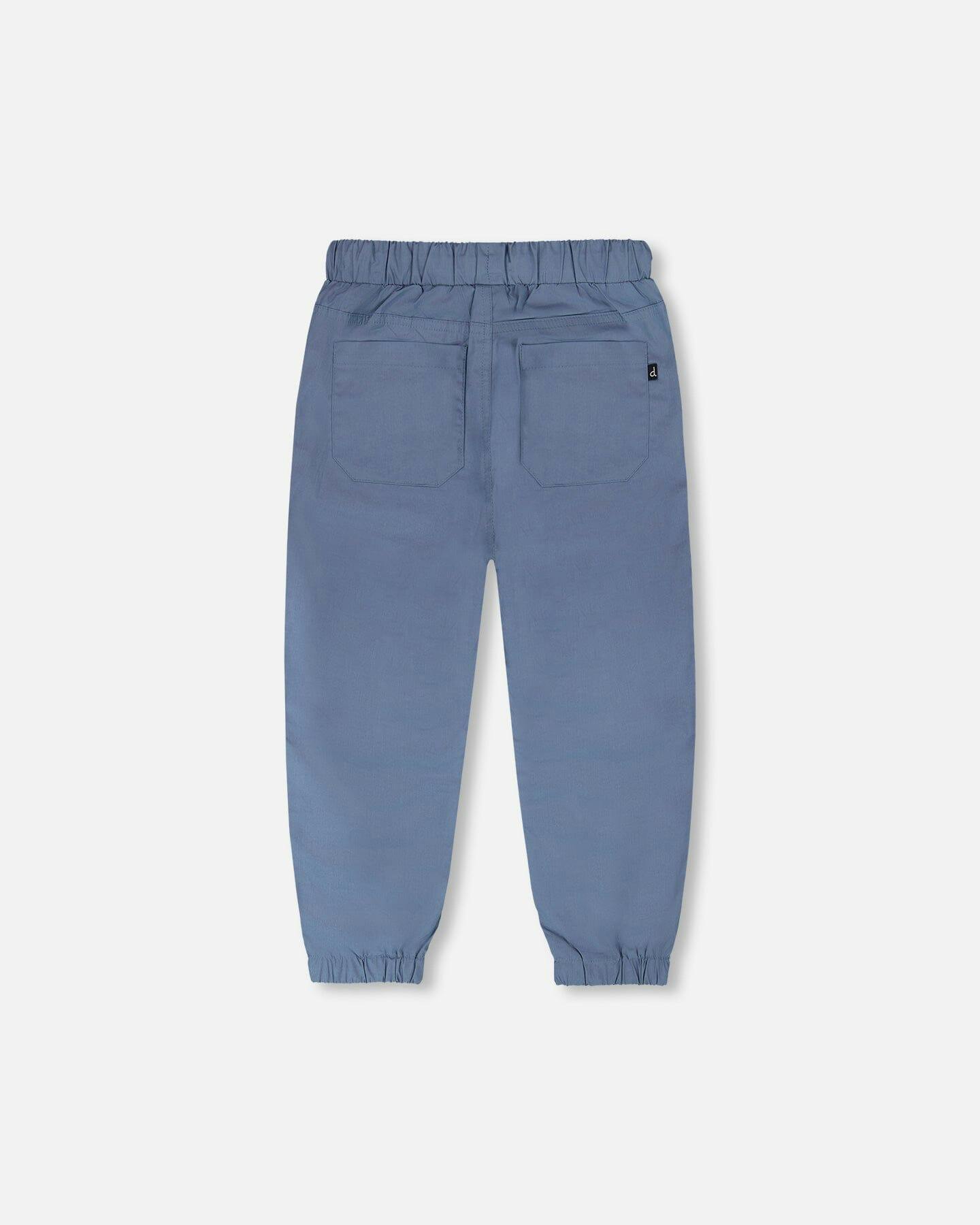 Parachute Jogger With Patch Pockets Blue Grey