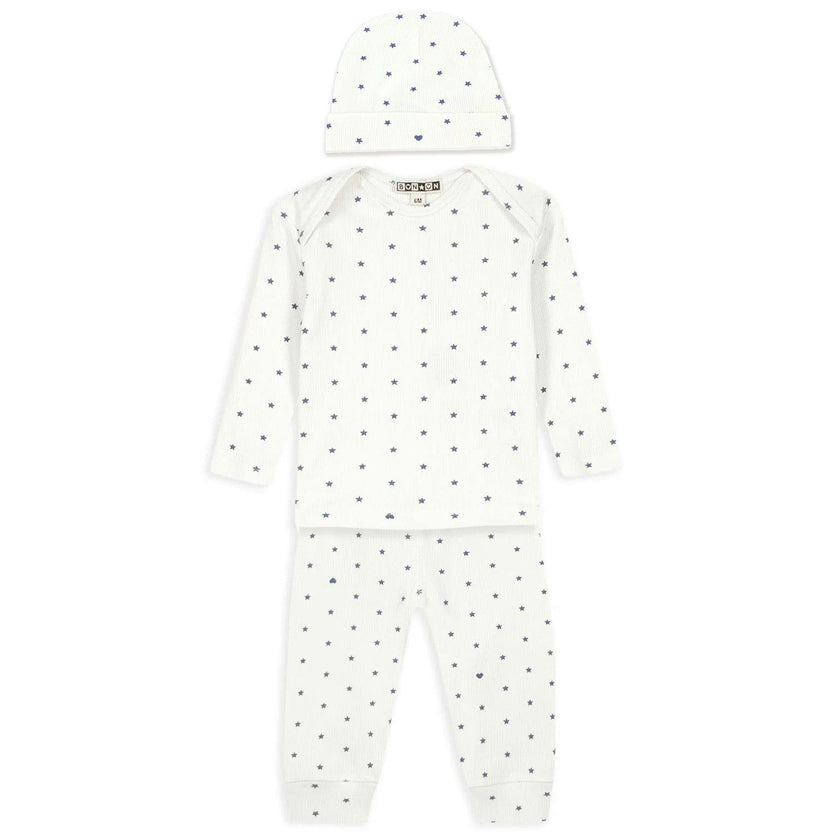BONTON Tino Star Pajamas - Star Print Blue