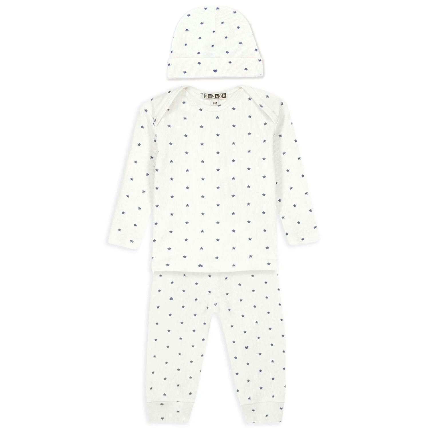 BONTON Tino Star Pajamas - Star Print Blue