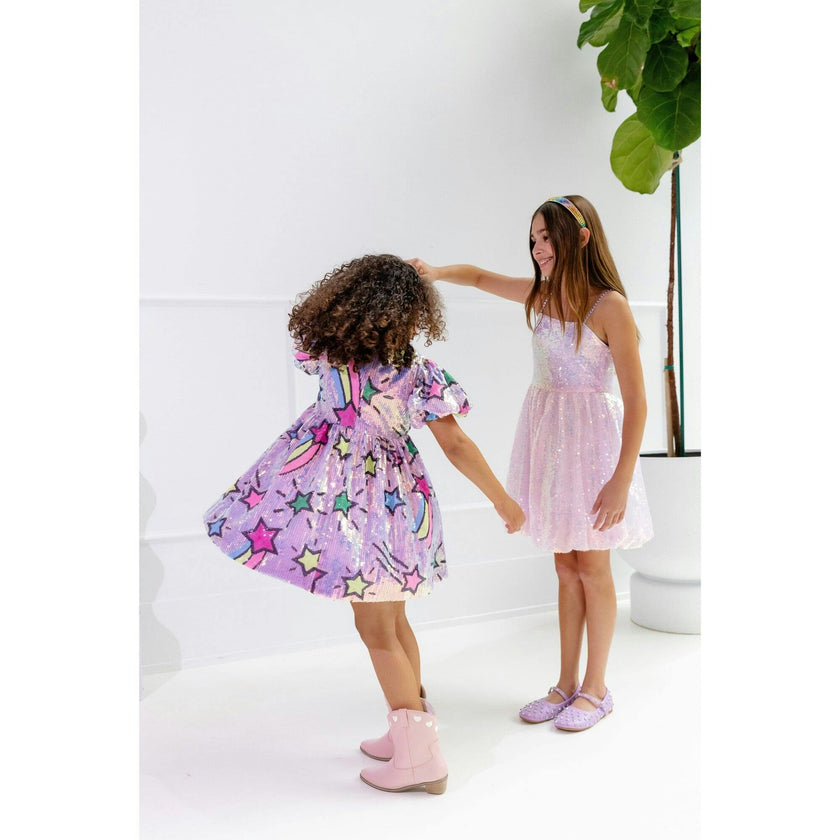 Lavender Haze Gems Bubble Dress