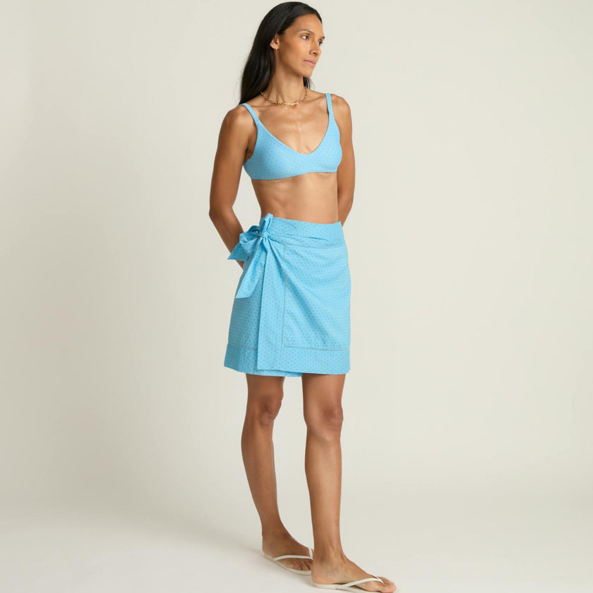 women's le marin dot scoop neck bikini top