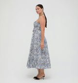 The Fiona Dress -  Chedworth Paisley Blue