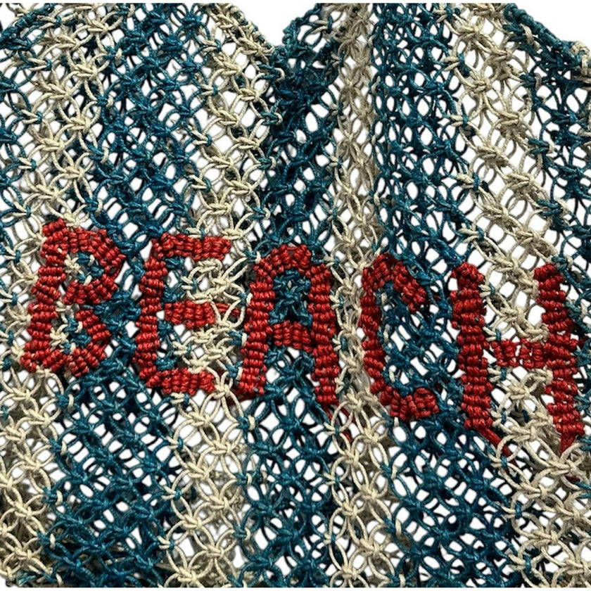 St Jean Jute Beach Tote "Beach", multi
