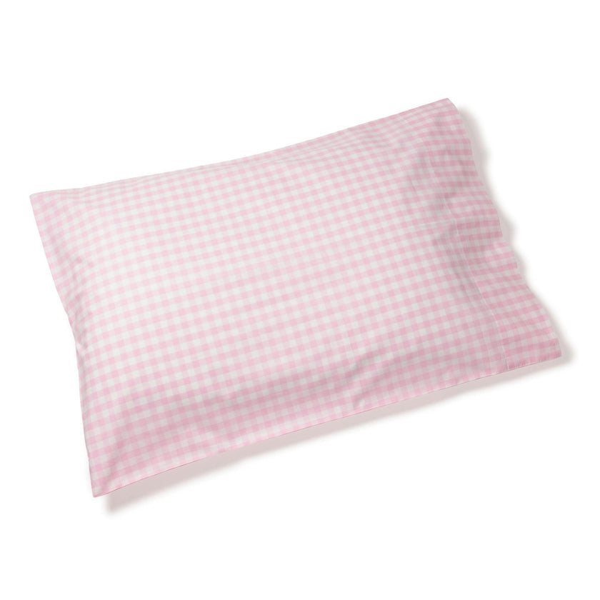 Luxe Premium Percale Bed Sheets in Pink Gingham