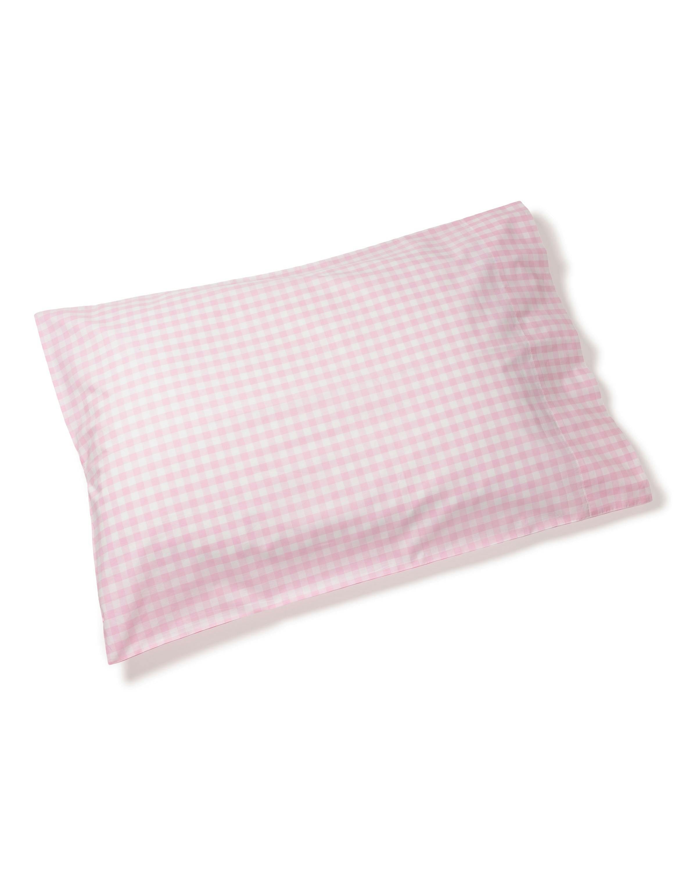 Luxe Premium Percale Bed Sheets in Pink Gingham