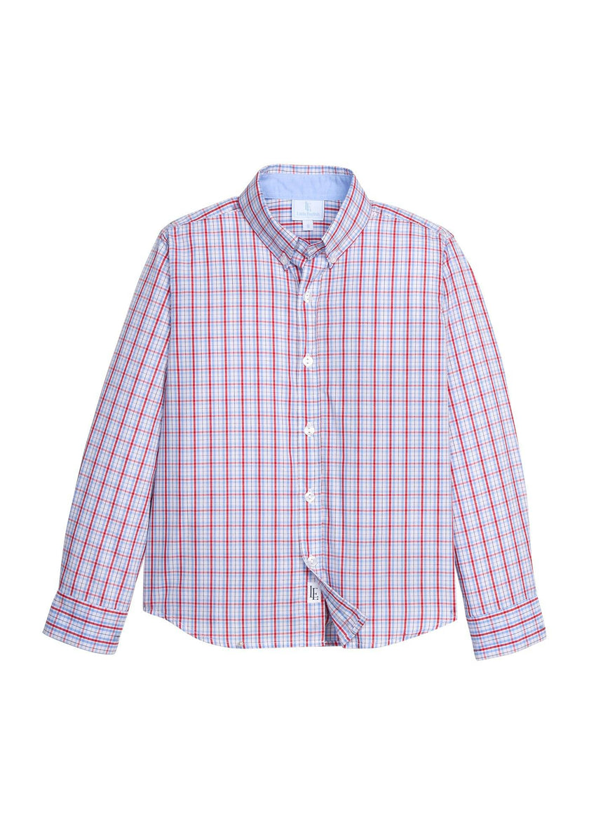 Button Down Shirt - Patriotic Plaid