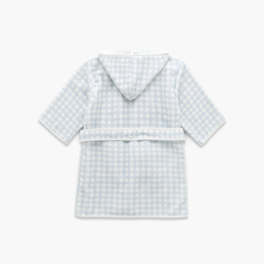 Picnic Gingham Bathrobe - Blue