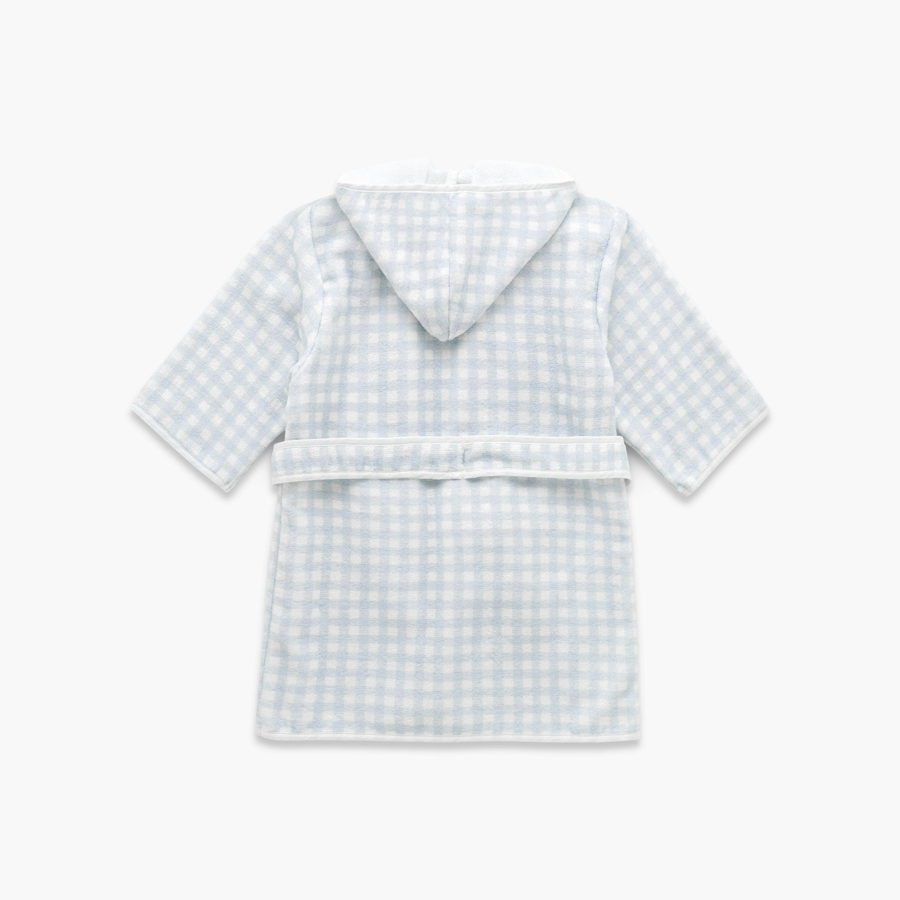 Picnic Gingham Bathrobe - Blue